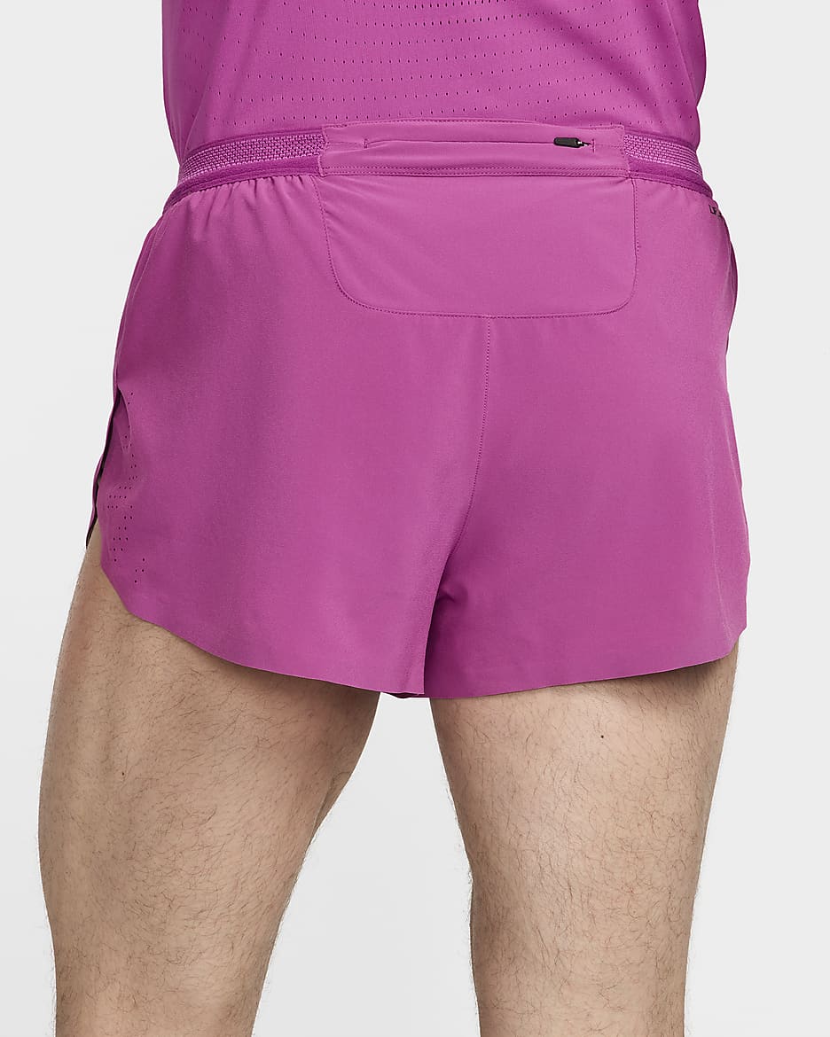 Nike AeroSwift Men's Dri-FIT ADV 5cm (approx.) Brief-Lined Running Shorts - Hot Fuchsia/Black