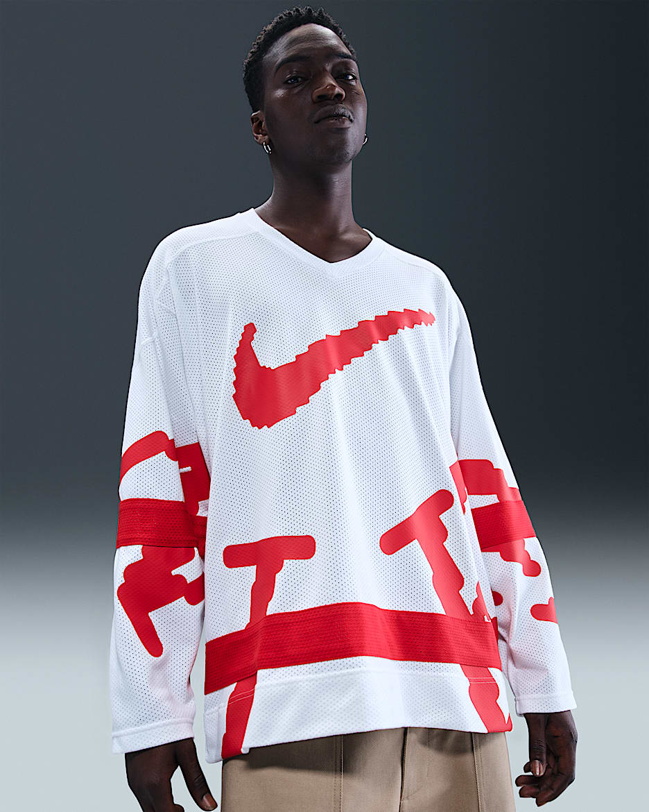 Nike Sportswear Club Men's Hockey Jersey - White/University Red/University Red