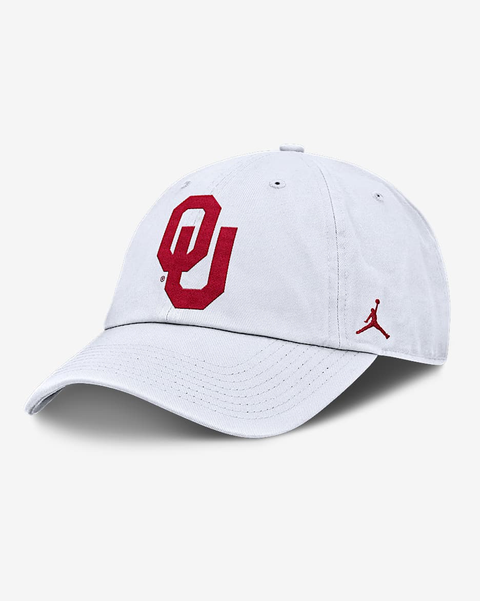 Gorra universitaria marca Jordan ajustable para hombre Oklahoma Sooners Primetime Club - Blanco