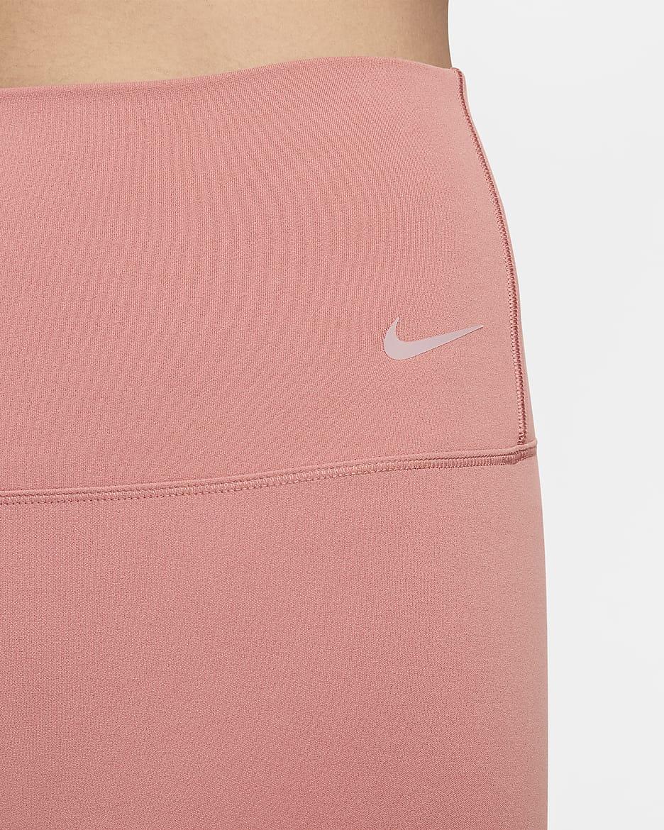 Nike Zenvy Hafif Destekli Yüksek Belli Tam Boy Kadın Taytı - Canyon Pink/Siyah