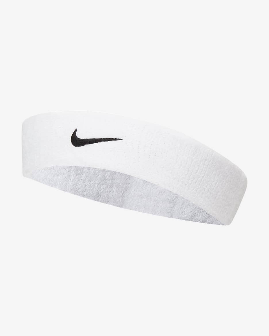 Cinta para el pelo Nike Swoosh - Blanco/Negro