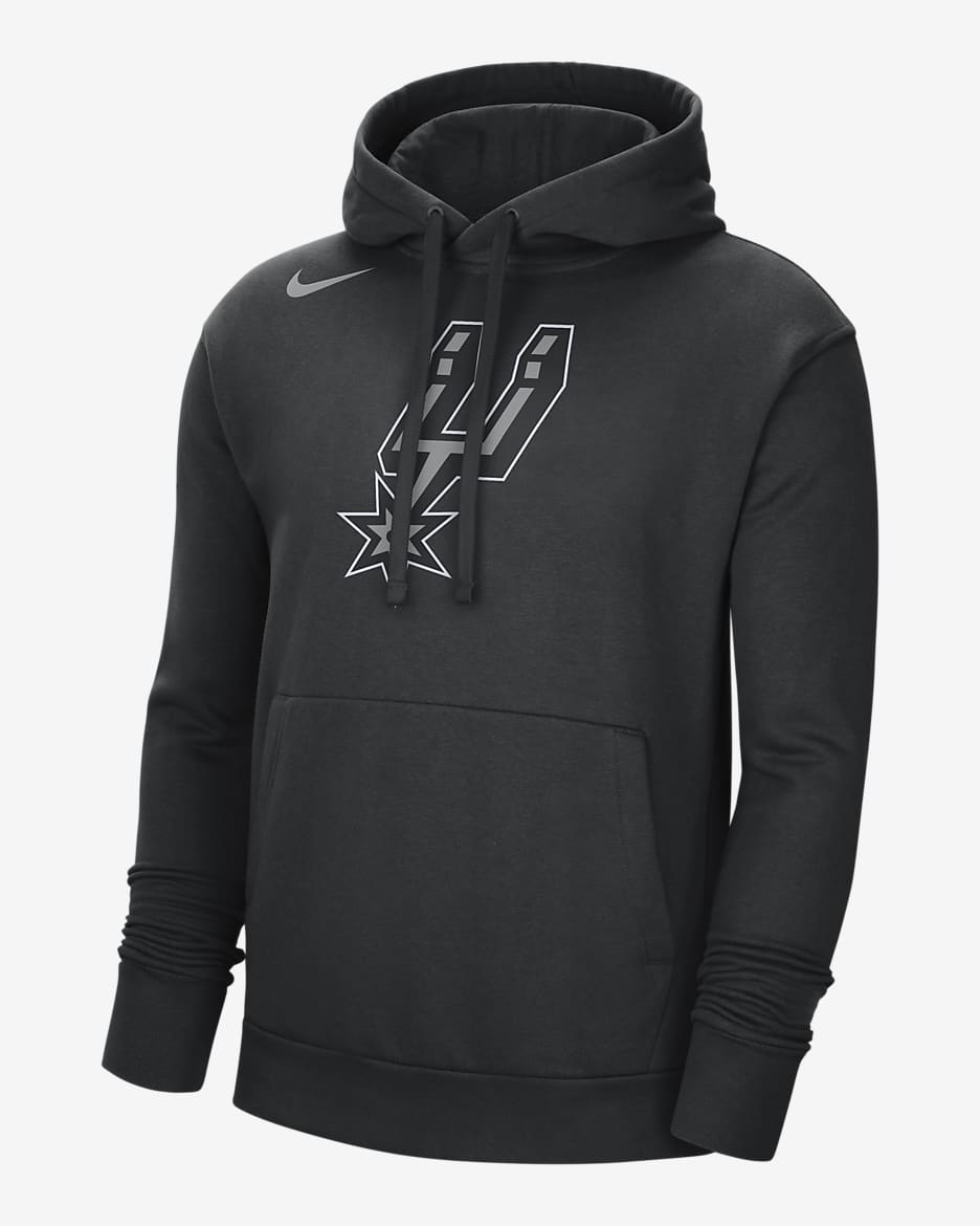 San Antonio Spurs Men's Nike NBA Fleece Pullover Hoodie - Black