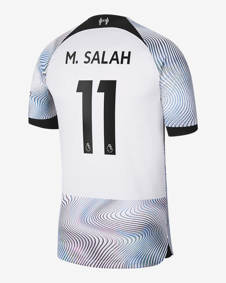 Liverpool 2022/23 Stadium Away (Mohamed Salah) Men's Nike Dri-FIT Soccer Jersey - White