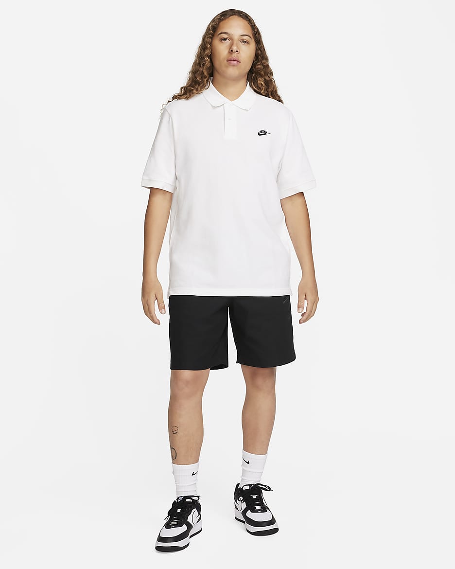 Polo de manga corta para hombre Nike Club - Blanco/Negro