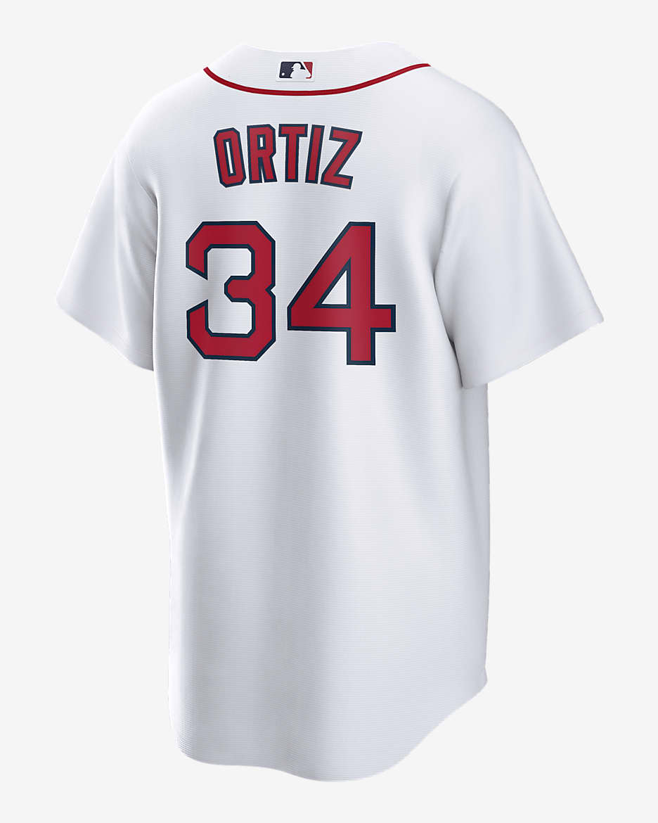 MLB Boston Red Sox (David Ortiz) Men's Replica Baseball Jersey - White