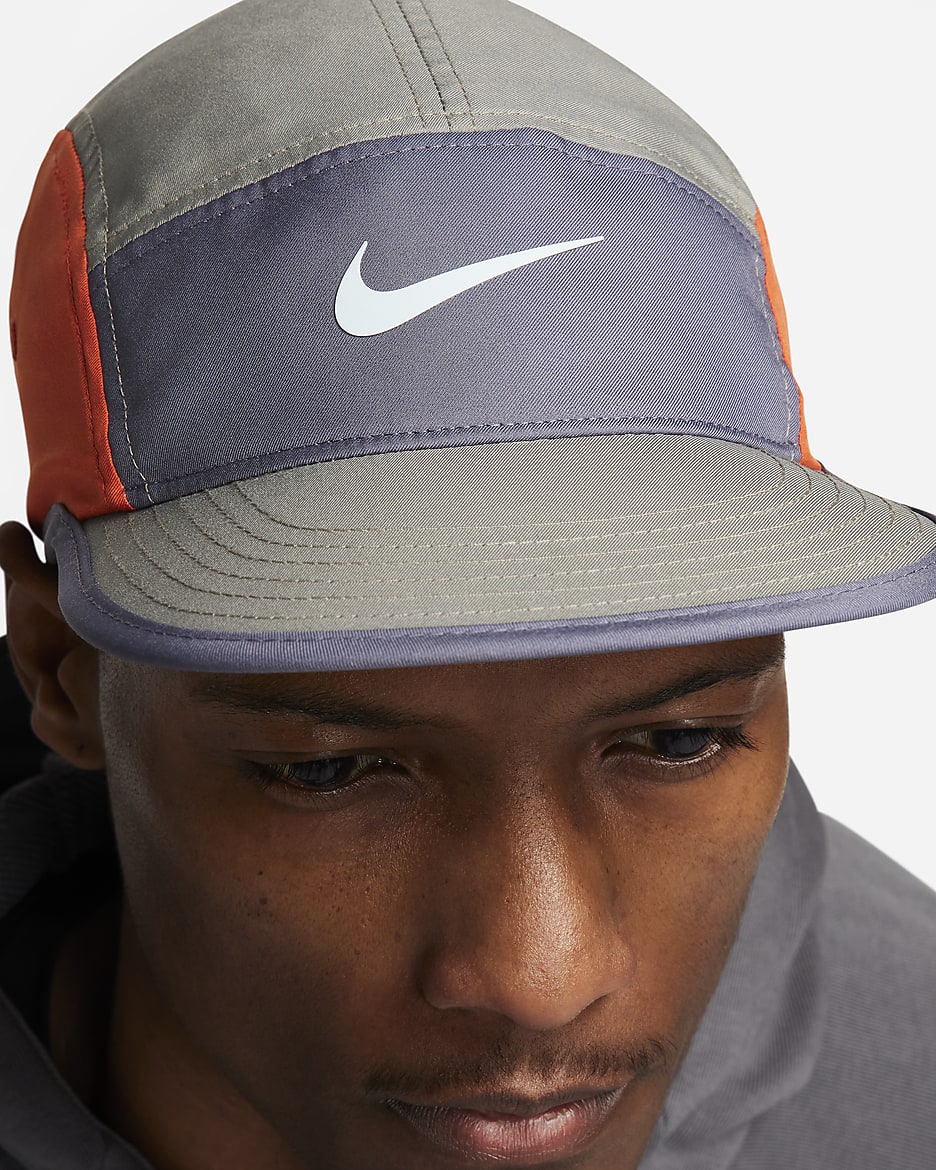 Nike Dri-FIT Fly Unstructured Swoosh Cap - Dark Stucco/Light Carbon/Cosmic Clay/Glacier Blue