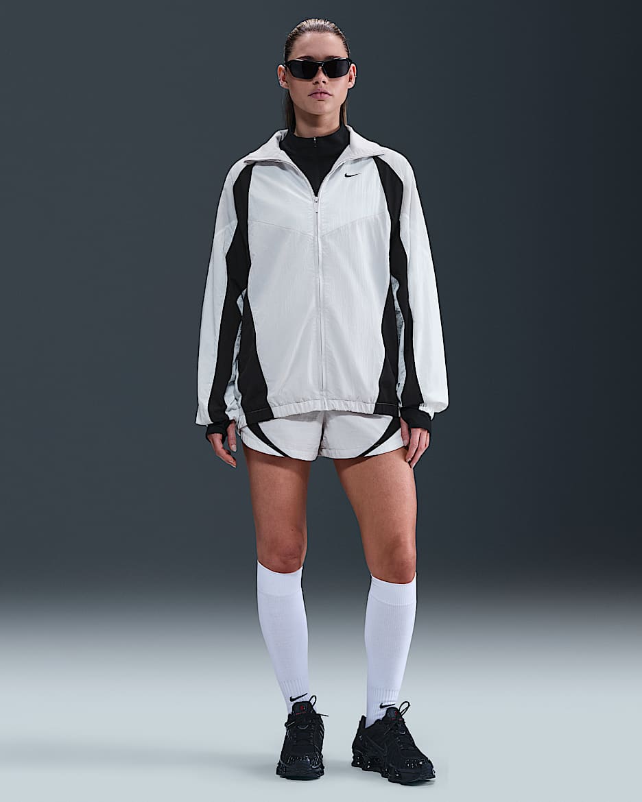 Nike Sportswear Women's Mid-Rise Loose 7.5cm (approx) Athletics Shorts - Vast Grey/Summit White/Black/Sail