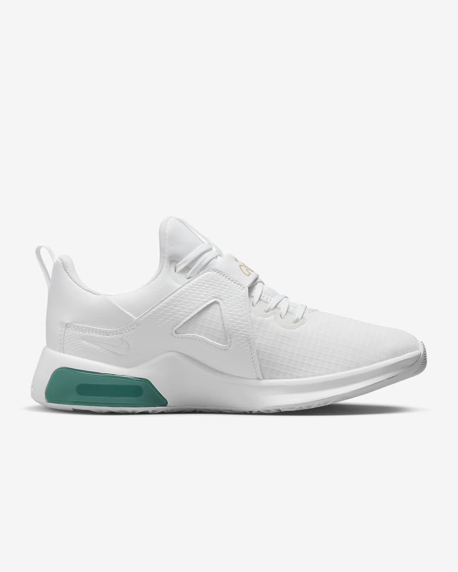 Tenis de entrenamiento para mujer Nike Air Max Bella TR 5 - Blanco/De costa a costa/Oro metalizado con textura