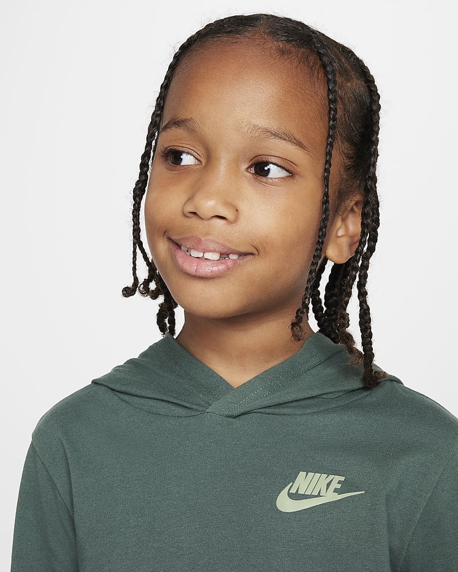 Nike "Just Do It" Little Kids' Futura Wrap Long Sleeve T-Shirt - Vintage Green