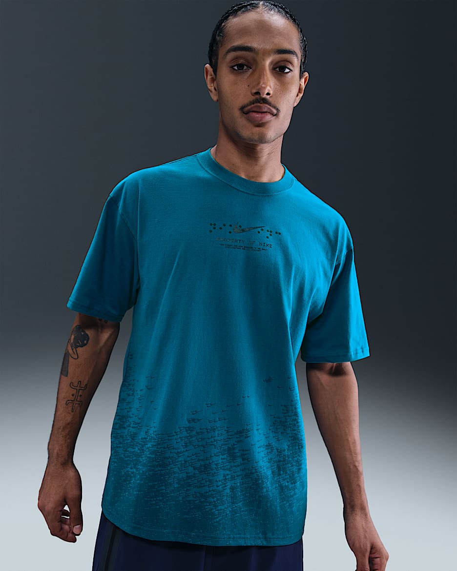 Nike Sportswear Men's Max90 T-Shirt - Green Abyss/Midnight Navy