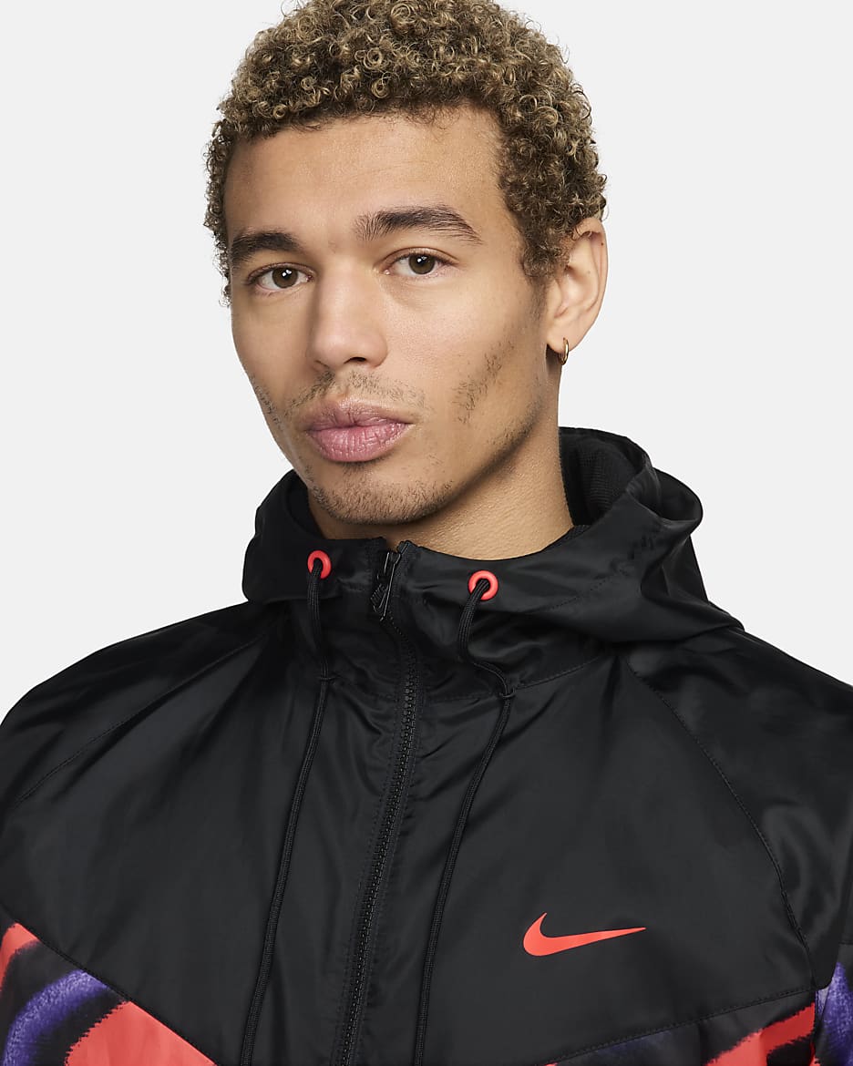 Casaco entrançado com forro Nike Sportswear Windrunner para homem - Roxo Field