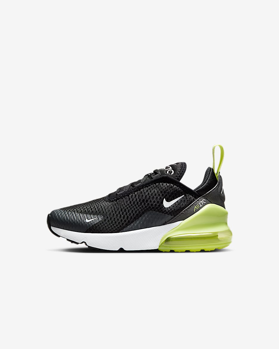 Nike Air Max 270 Little Kids' Shoes - Light Lemon Twist/Black/Anthracite/White