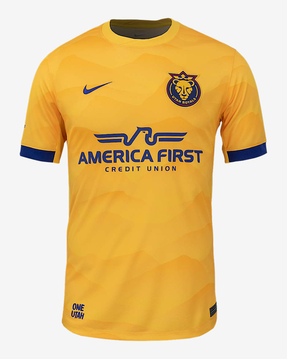 Utah Royals FC 2025 Stadium Home Men's Nike Dri-FIT NWSL Replica Jersey - Varsity Maize/University Gold