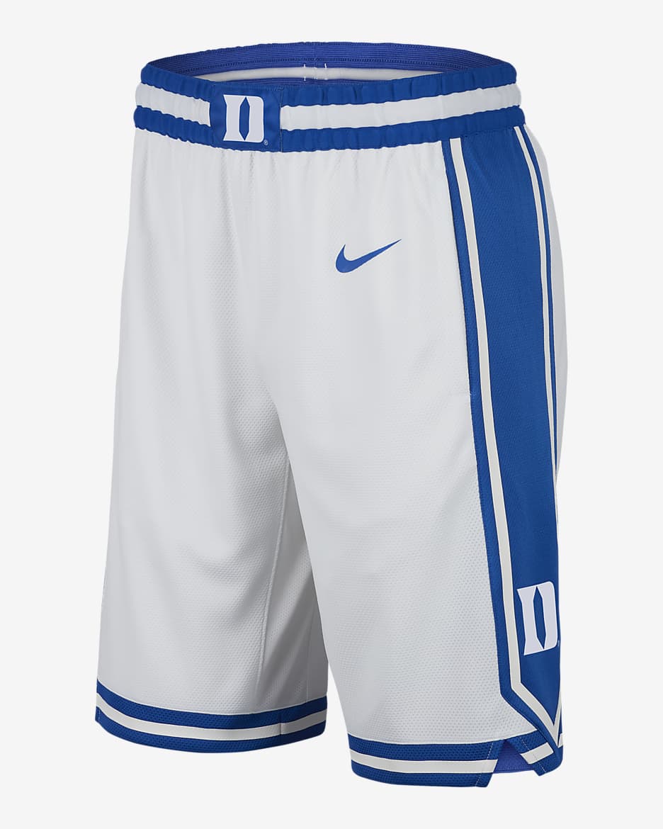 Nike College (Duke) Men's Replica Basketball Shorts - White/Game Royal