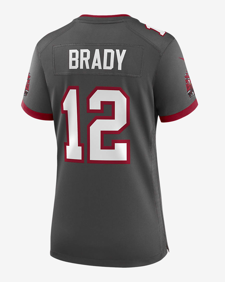 NFL Tampa Bay Buccaneers (Tom Brady) Women's Game Football Jersey - Pewter