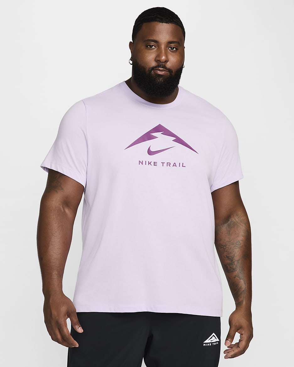 Playera de trail running para hombre Nike Dri-FIT - Bruma violeta