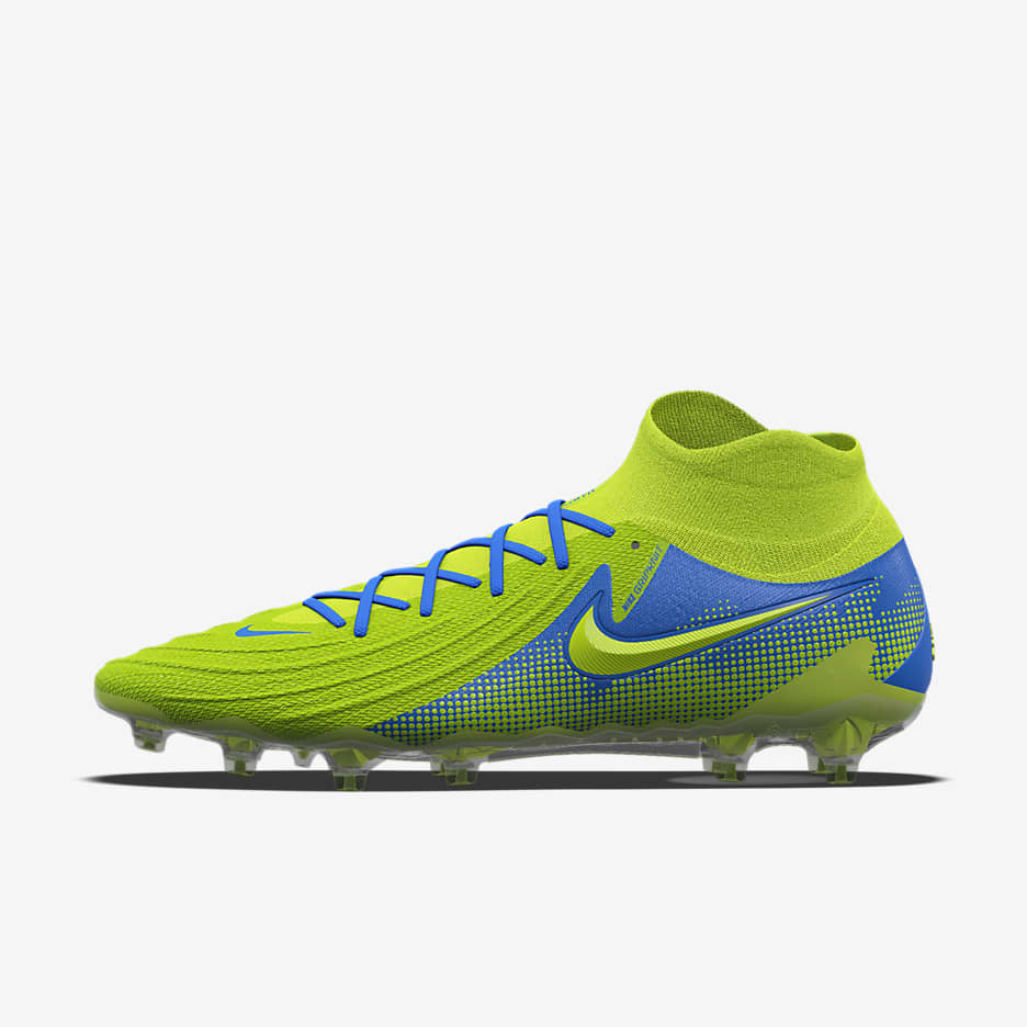 Nike Phantom Luna 2 Elite By You Custom AG-Pro High-Top Soccer Cleats - Volt/Volt