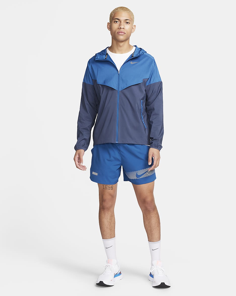 Nike Windrunner Repel-løbejakke til mænd - Court Blue/Thunder Blue