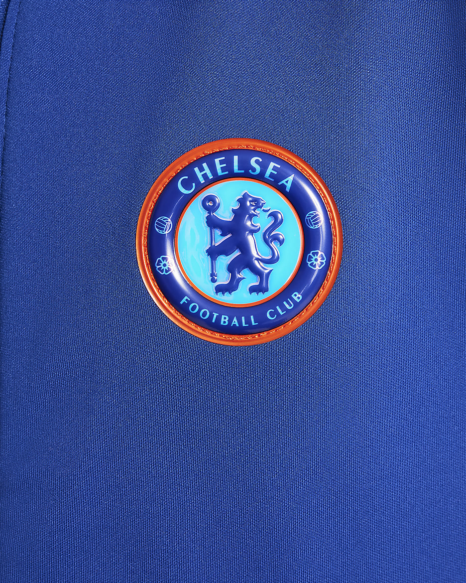 Fotbalová reprezentační bunda Nike Dri-FIT Chelsea FC Academy Pro pro větší děti - Rush Blue/Obsidian/Light Photo Blue