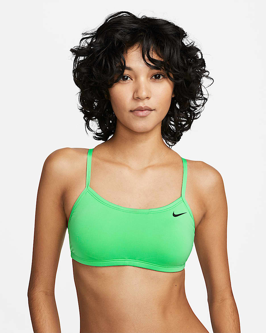 Prenda superior de bikini con espalda deportiva Nike Essential - Algas eléctricas