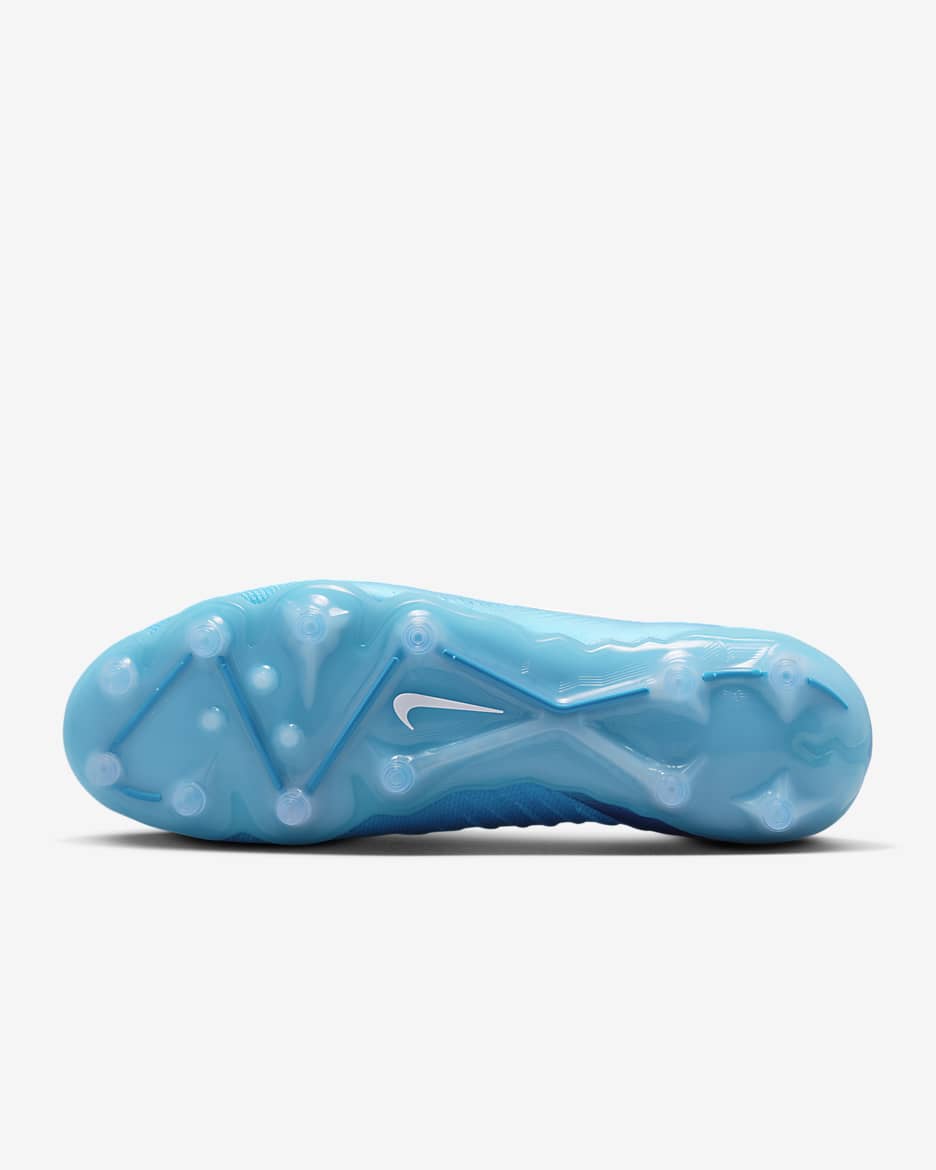 Nike Phantom GX 2 Elite AG Low-Top-Fußballschuh - Blue Fury/Weiß