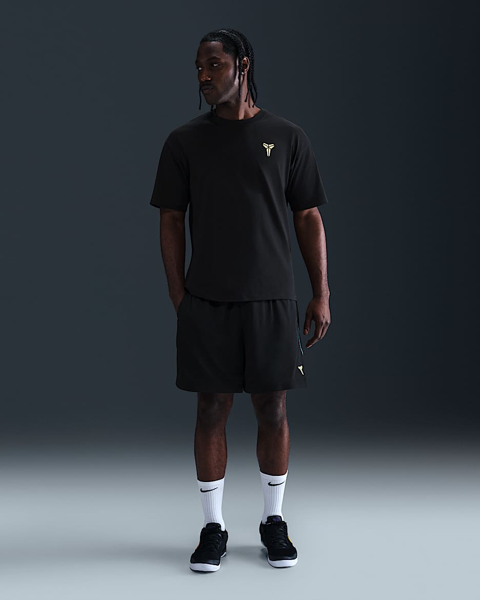 Kobe Dri-FIT Basketballshorts (ca. 15 cm) - Schwarz/Schwarz/Volt