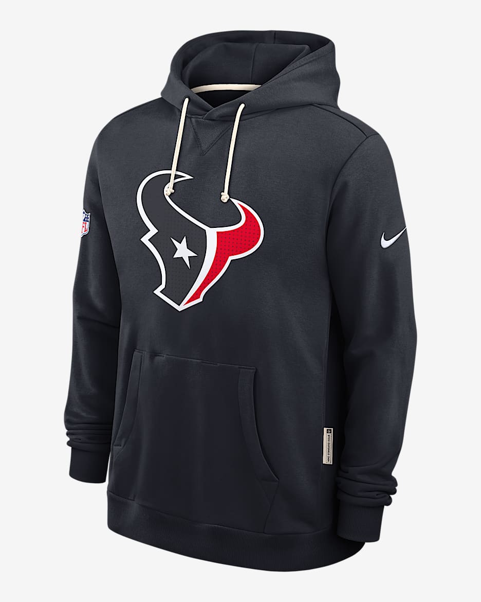 Houston Texans Initial Home Sideline Men's Nike Dri-FIT NFL Pullover Hoodie - Blue