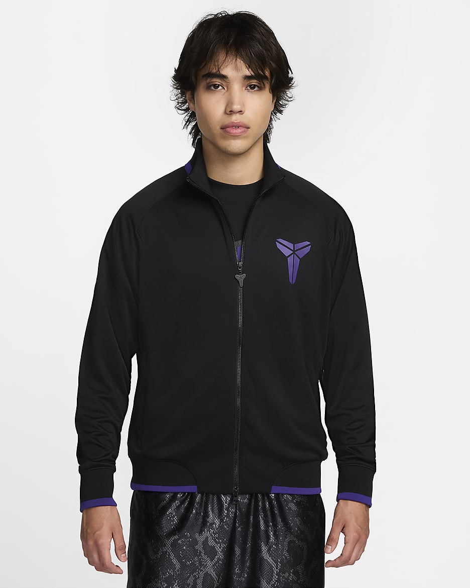 KB Men's Nike Dri-FIT Basketball Jacket - Black/Field Purple