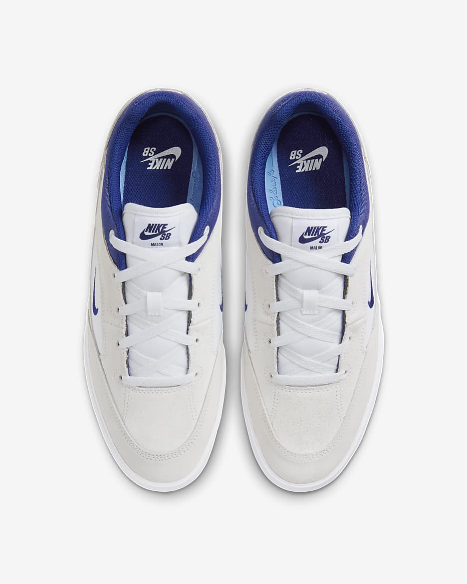 Nike SB Malor Erkek Ayakkabısı - Beyaz/Platinum Tint/Beyaz/Deep Royal Blue