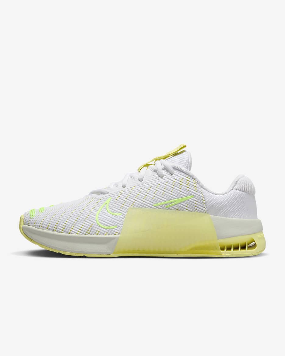 Nike Metcon 9 Women's Workout Shoes - White/Luminous Green/Sea Glass/Lime Blast