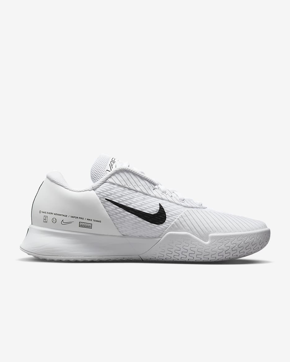 NikeCourt Air Zoom Vapor Pro 2 Men's Hard Court Tennis Shoes - White/White