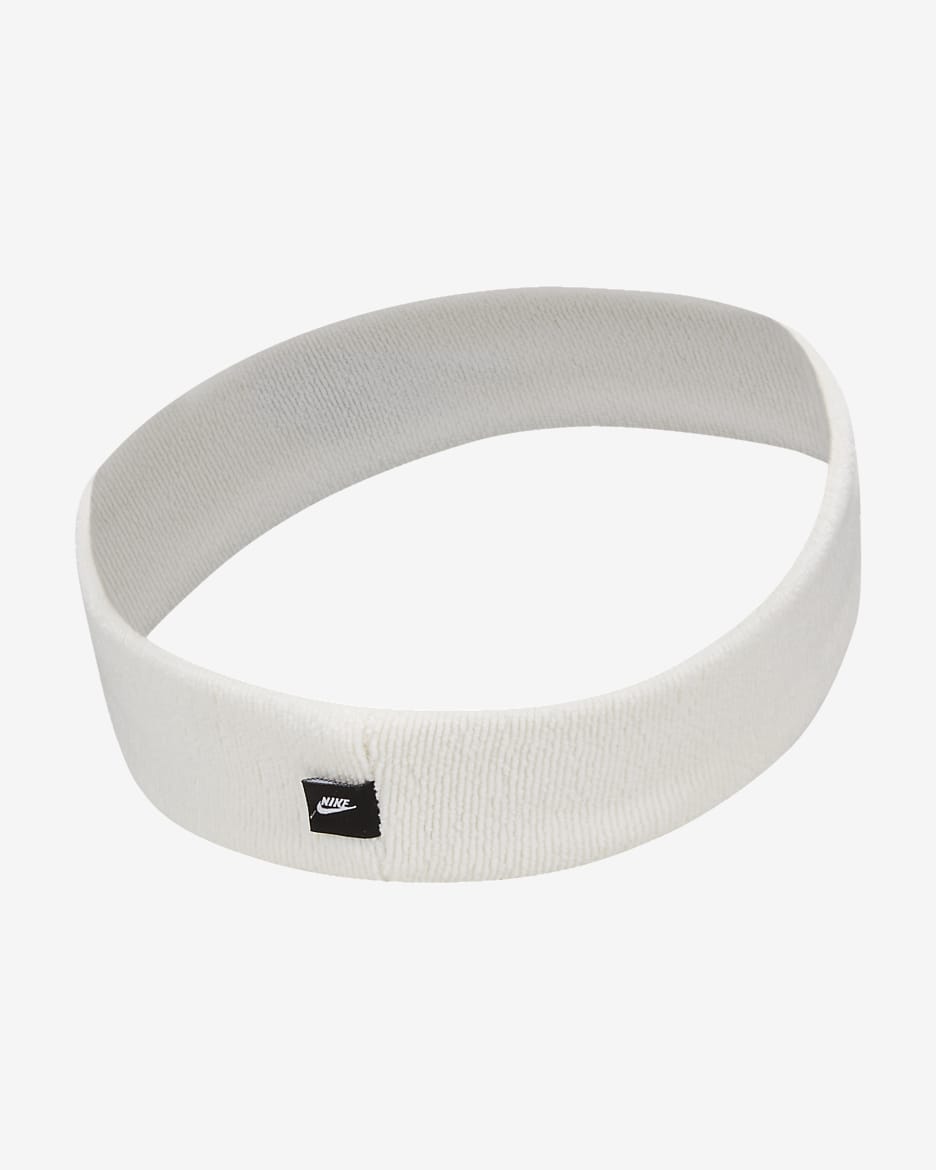 Nike Athletic Brede hoofdband - Wit/Zwart