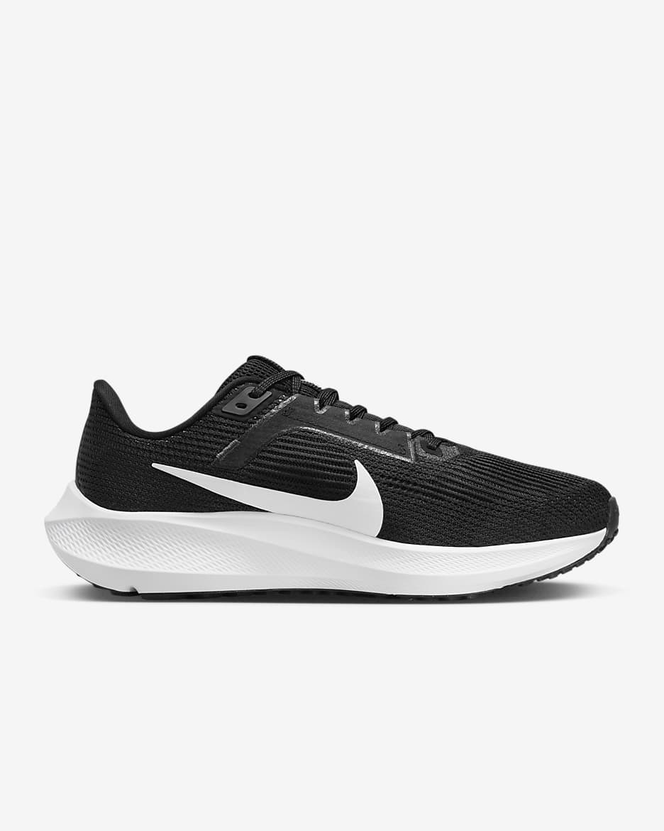 Nike Pegasus 40 Women's Road Running Shoes (Extra Wide) - Black/Iron Grey/White