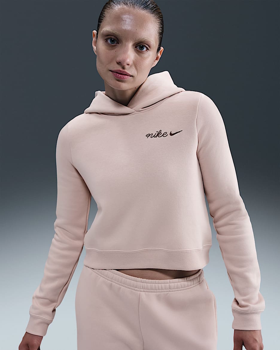 Sudadera con gorro para mujer Nike Sportswear Phoenix Fleece - Rojo sedimento