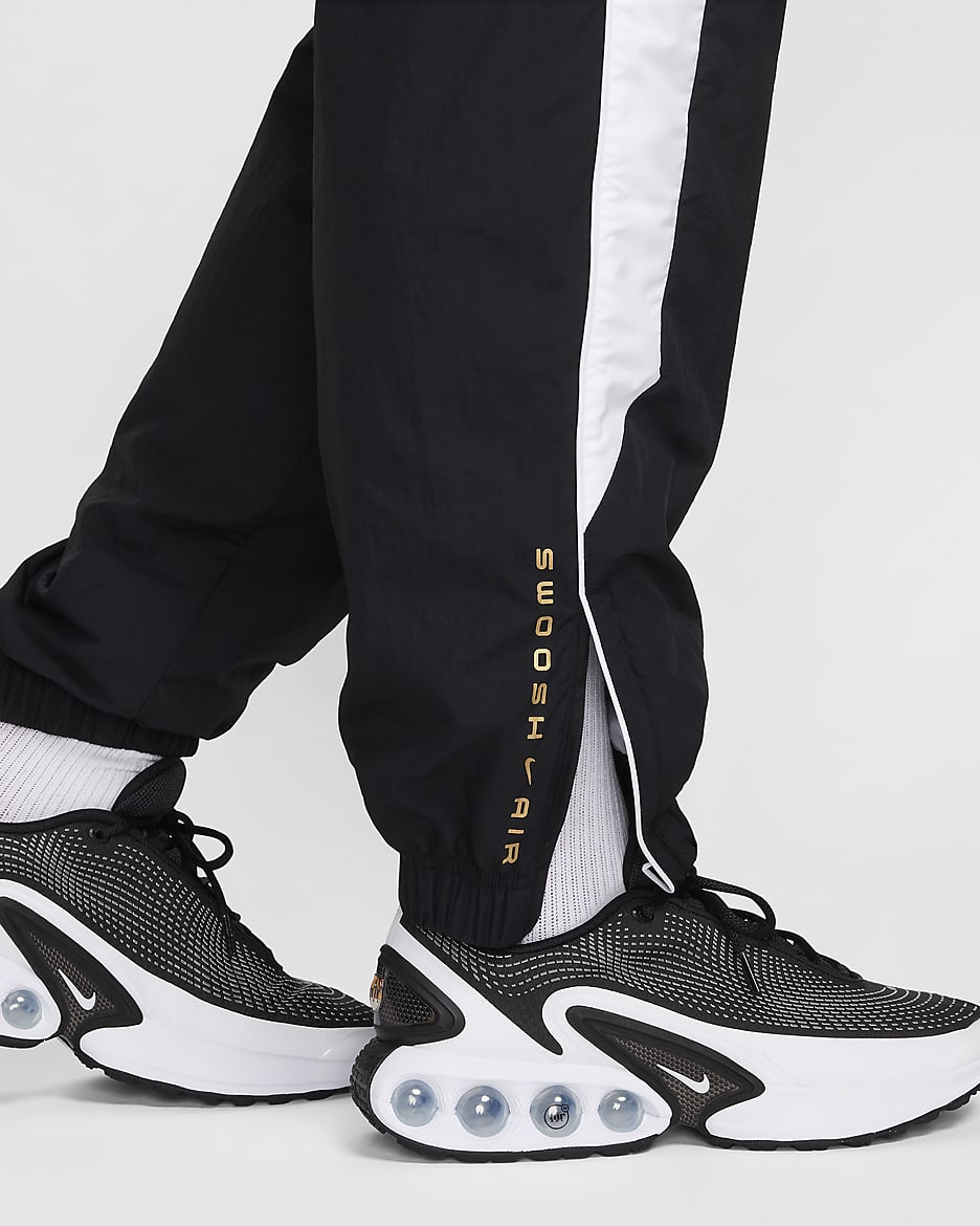 Nike Air Men's Woven Trousers - Black/White/Metallic Gold