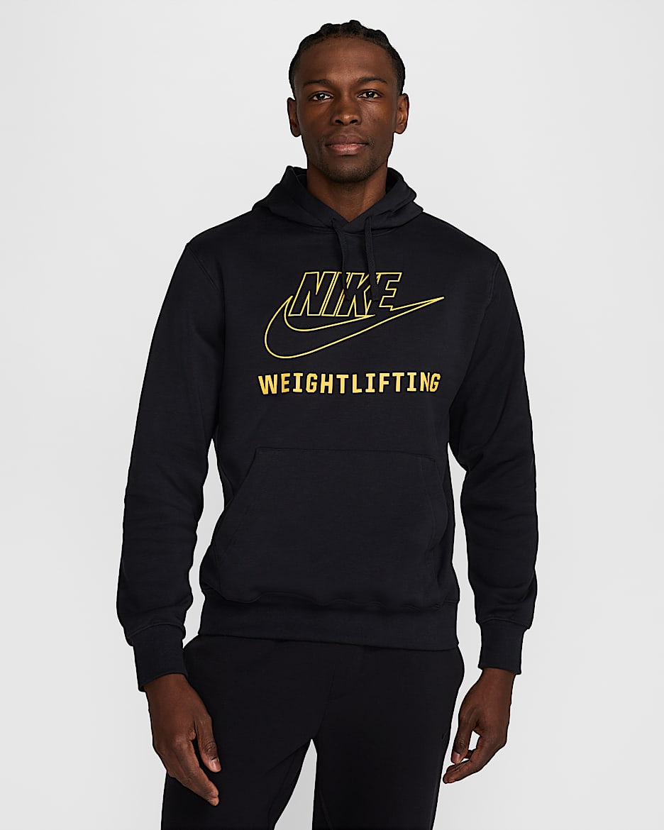 Nike Men's Weightlifting Pullover Hoodie - Black