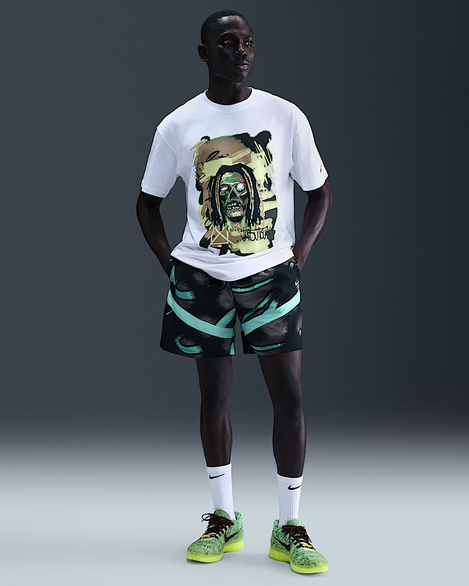 Dri-FIT Basketballshorts für Herren (ca. 15 cm) - Bleached Turquoise/Cave Stone/Bleached Turquoise