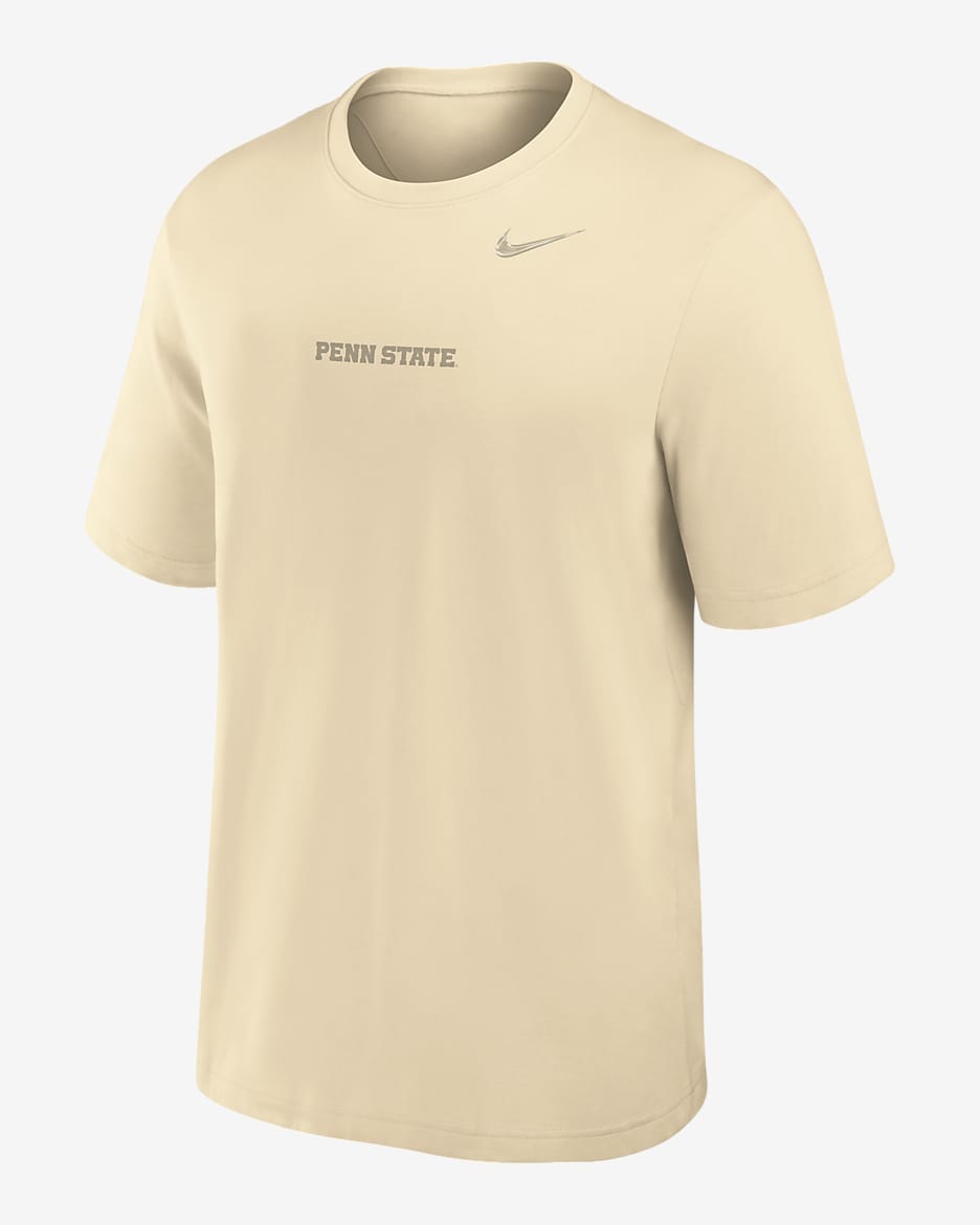Penn State Nittany Lions Performance Primary Statement Men's Nike Dri-FIT College T-Shirt - Cream