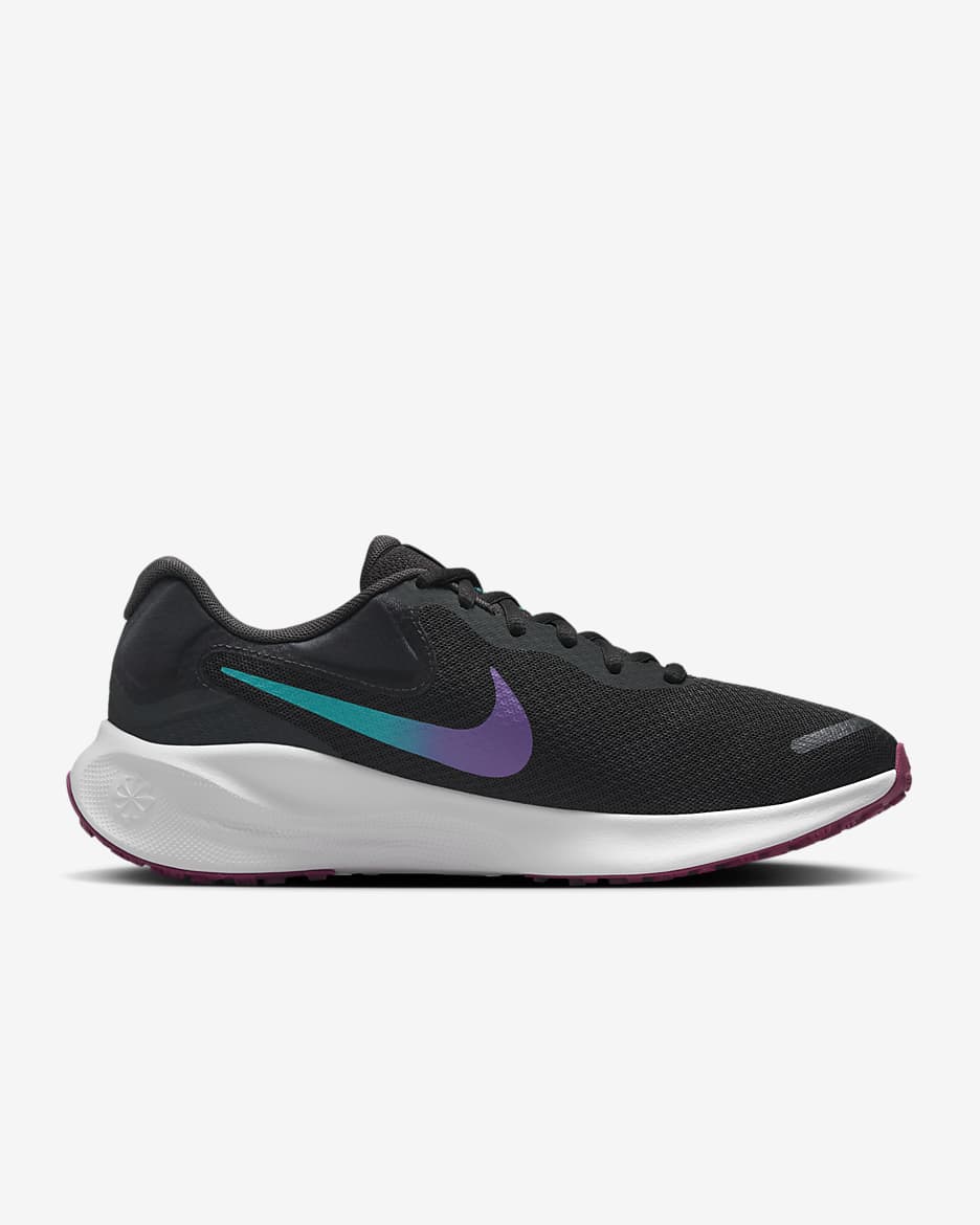 Nike Revolution 7 Women's Road Running Shoes - Dark Smoke Grey/Hyper Violet/White/Dusty Cactus