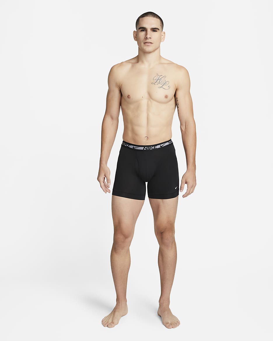 Nike Dri-FIT Ultra-Stretch Micro Men's Boxer Briefs (3-Pack) - Black