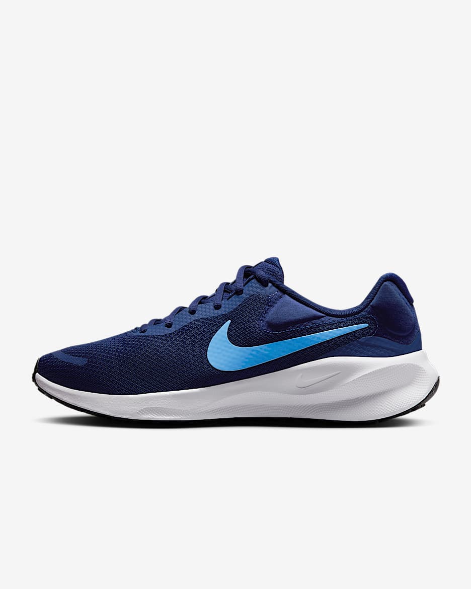 Nike Revolution 7 hardloopschoenen voor heren (straat) - Blue Void/Wit/Zwart/University Blue