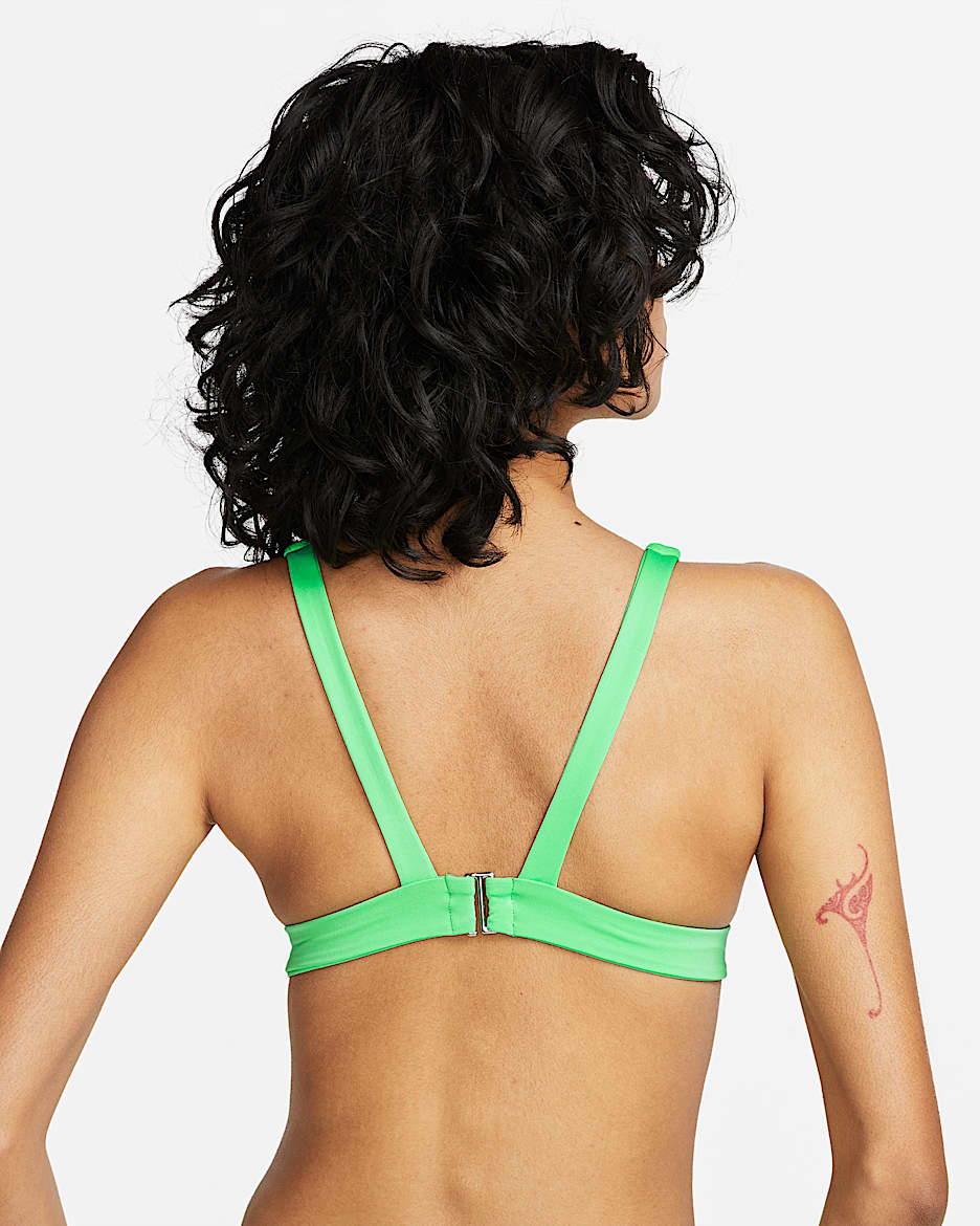 Top de bikini Bralette Nike Essential para mujer - Algas eléctricas