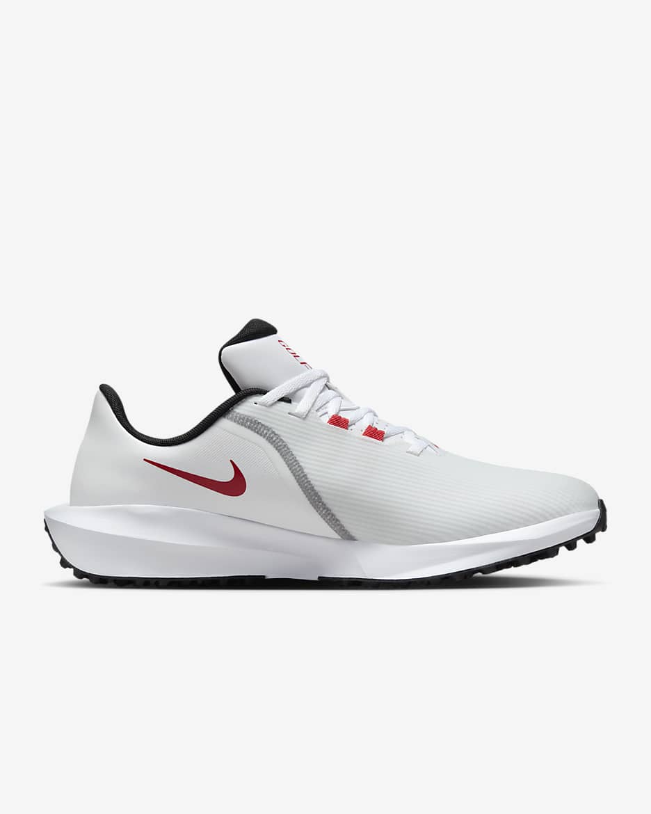 Nike Infinity G NN Golf Shoes - White/Pure Platinum/Black/University Red