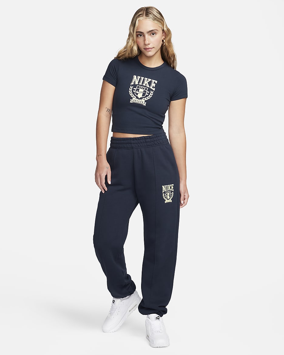 Damskie spodnie typu jogger z dzianiny Nike Sportswear - Obsidian