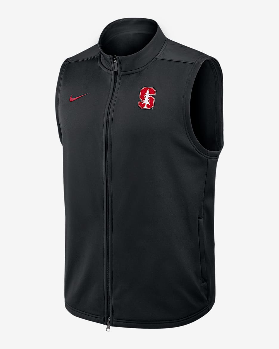 Stanford Victory Men's Nike Therma-FIT College Full-Zip Vest - Black