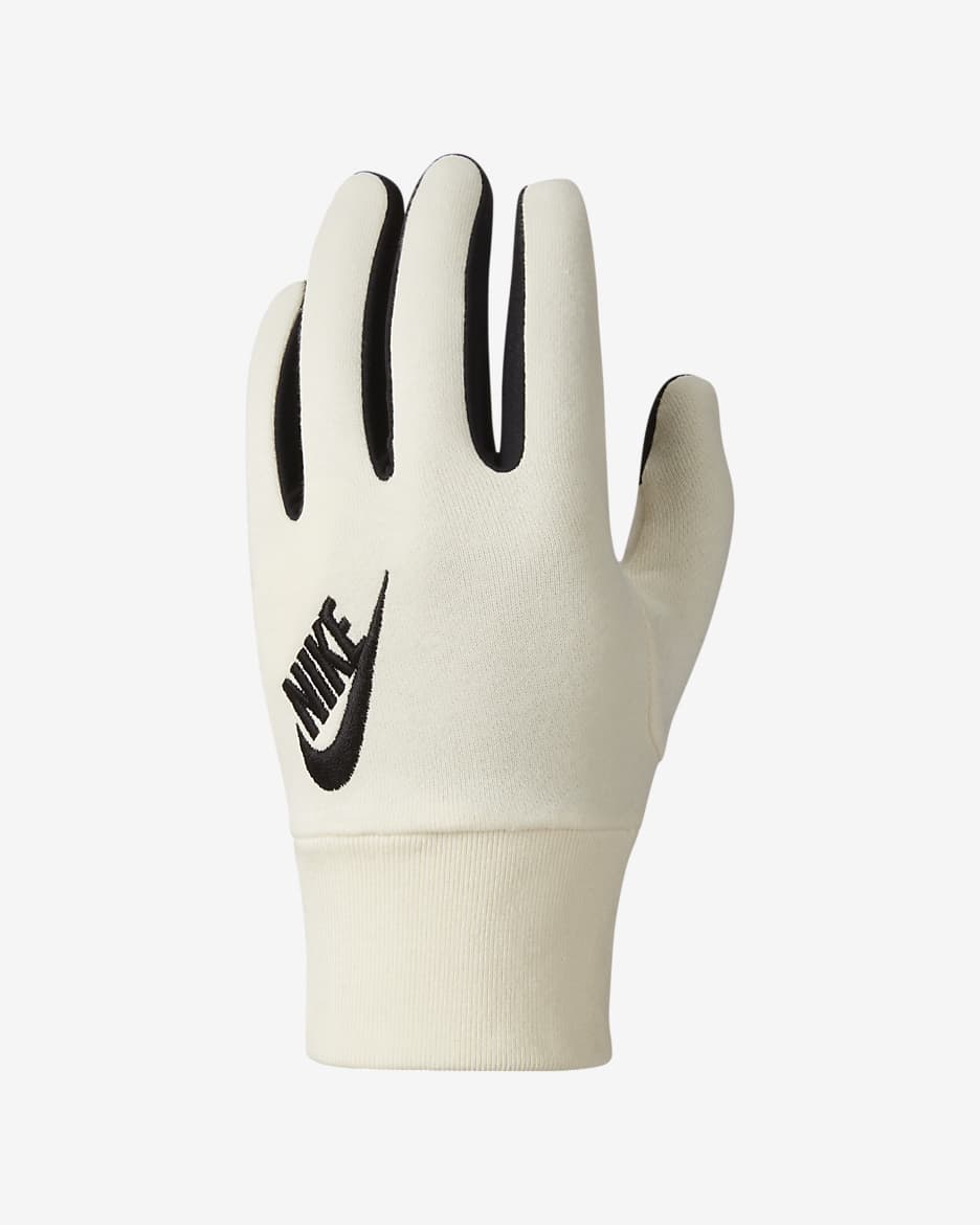 Gants Nike Club Fleece pour Femme - Coconut Milk/Noir/Noir