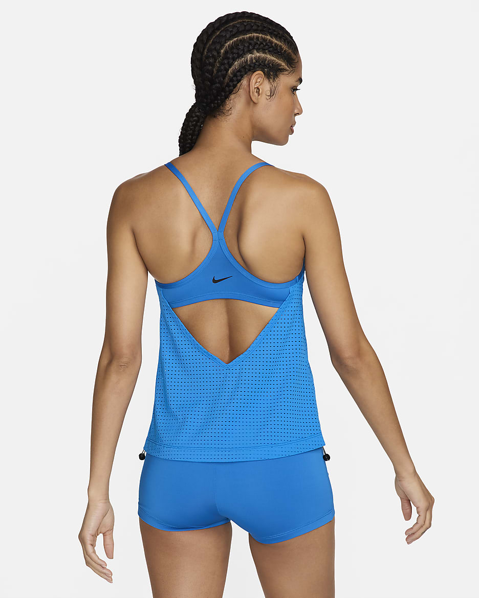 Nike Essential Women's Layered Tankini Top - Photo Blue