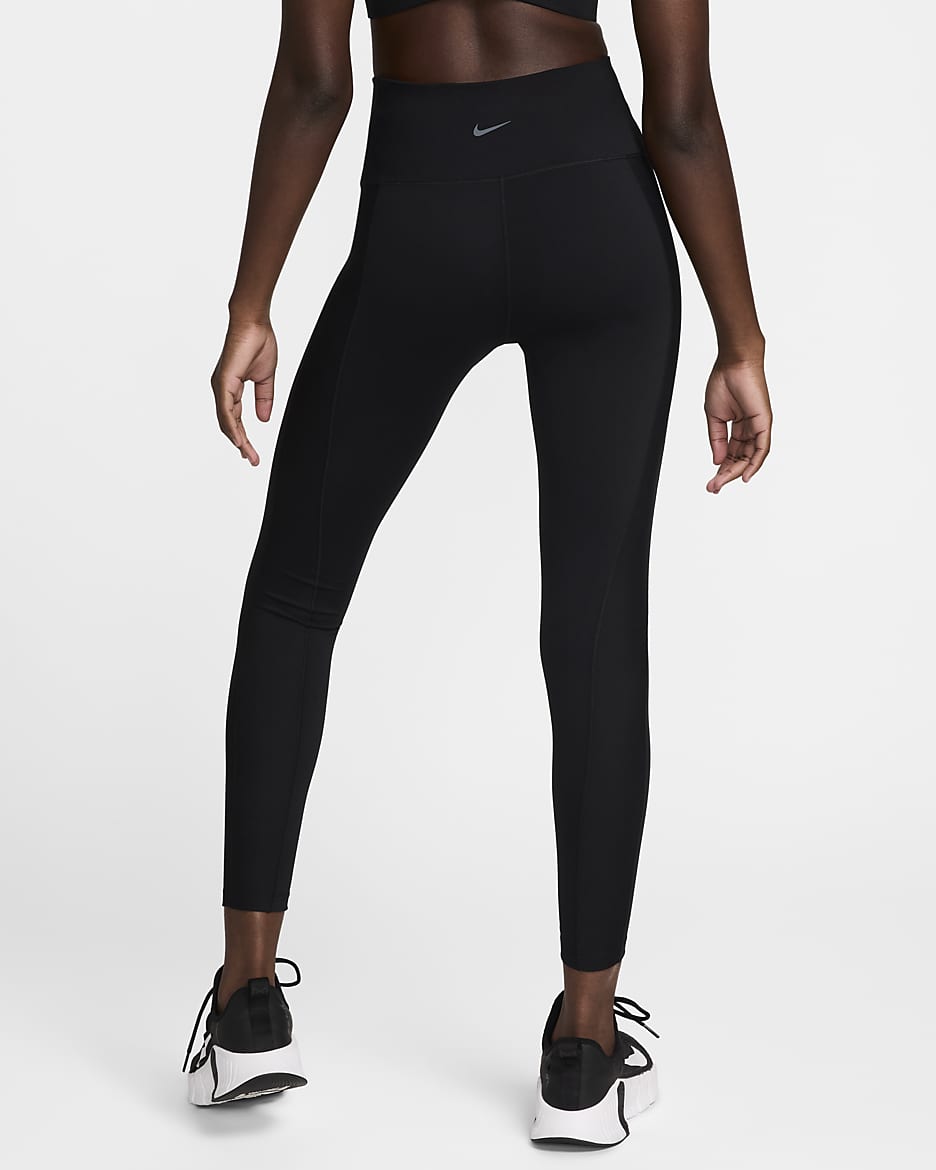 Nike One Wrap 7/8-Leggings mit hohem Bund (Damen) - Schwarz/Cool Grey