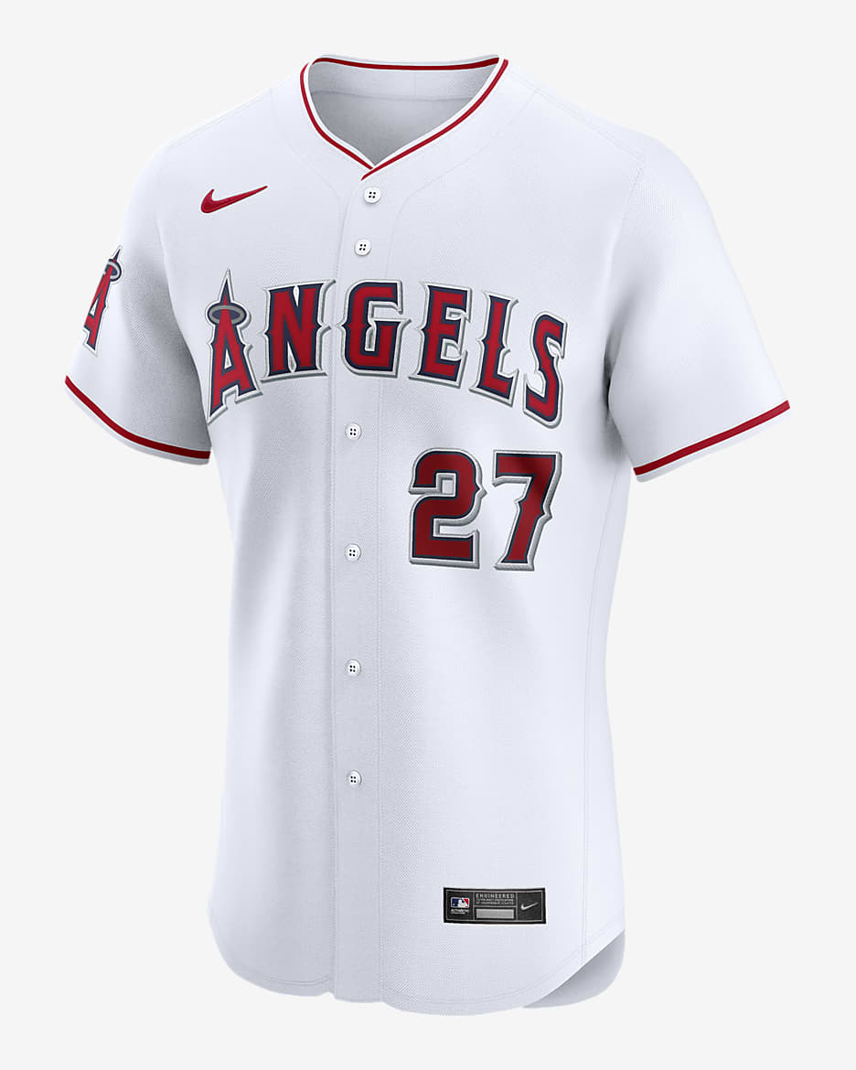Mike Trout Los Angeles Angels Men's Nike Dri-FIT ADV MLB Elite Jersey - White