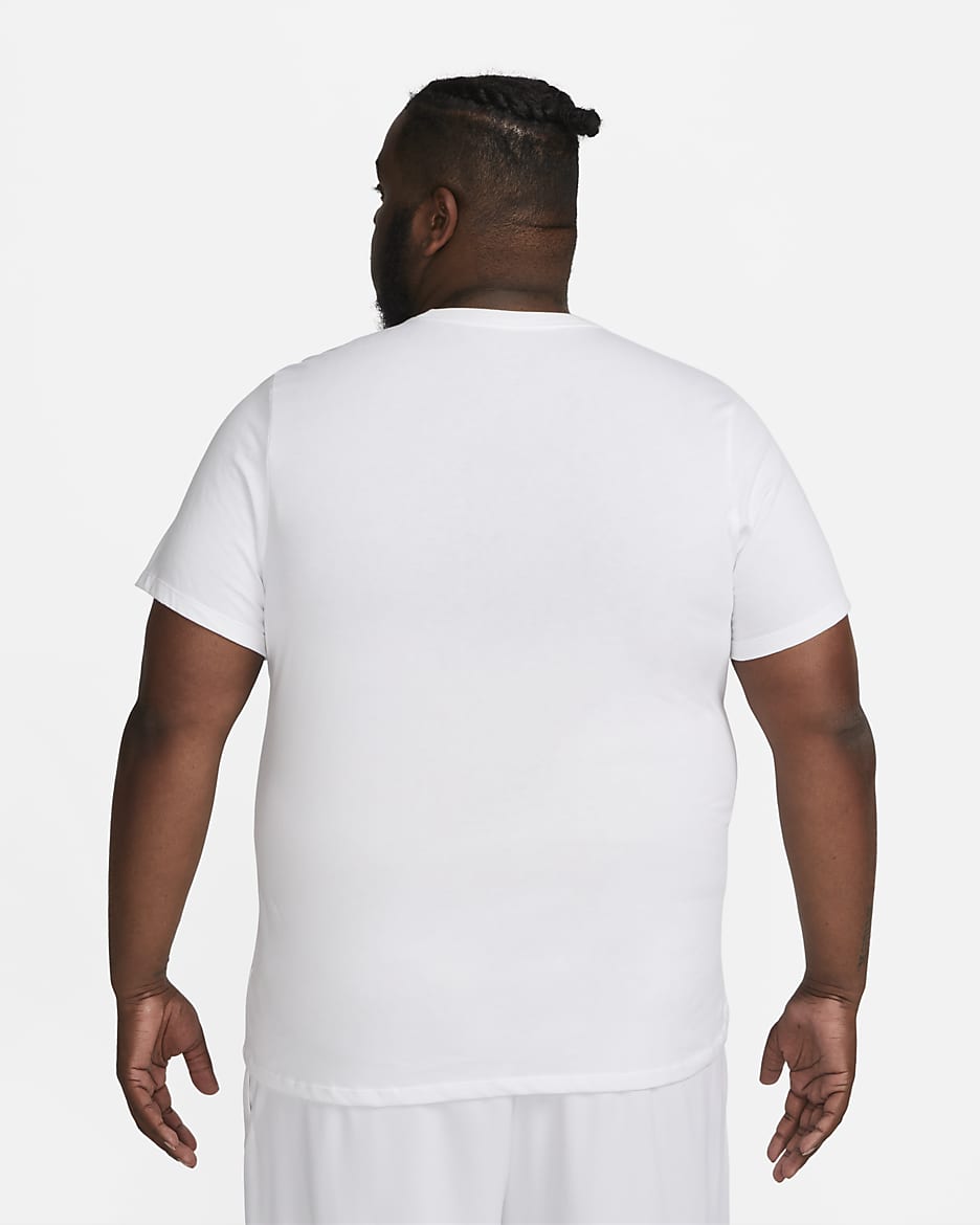 Nike Dri-FIT Men's Fitness T-Shirt - White/Black